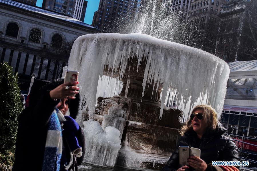U.S.-NEW YORK-FREEZING WEATHER