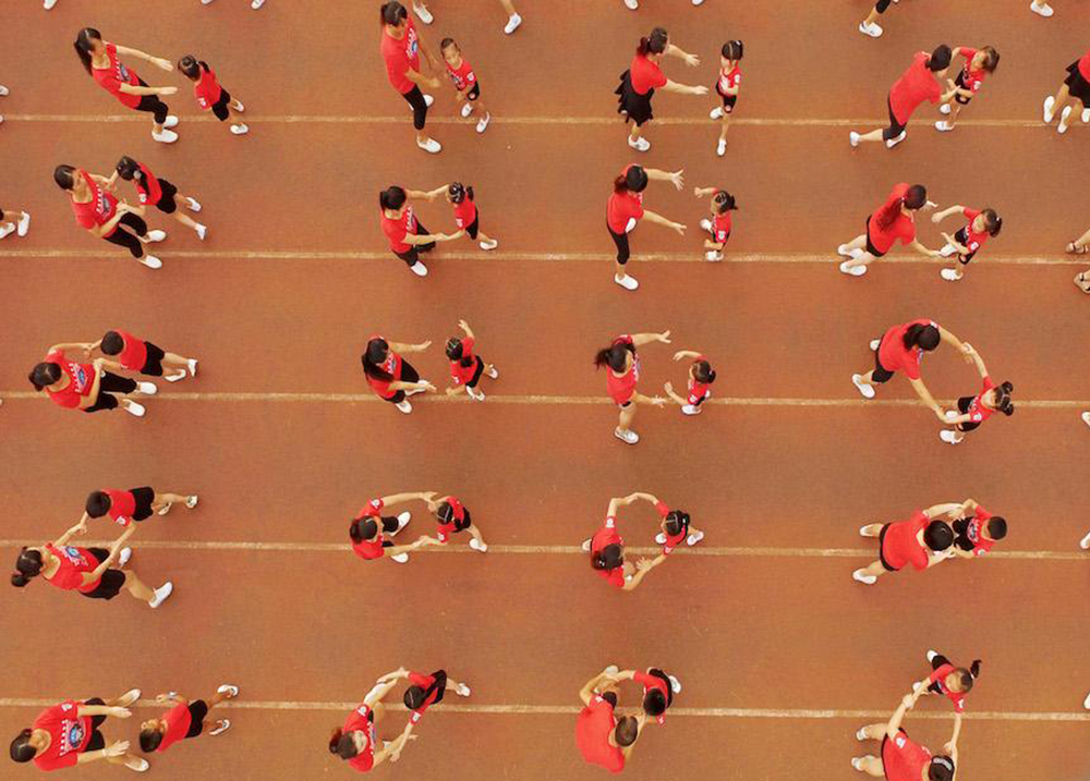 【航拍】&ldquo;全民健身日&rdquo;廣西融安千人親子健身操