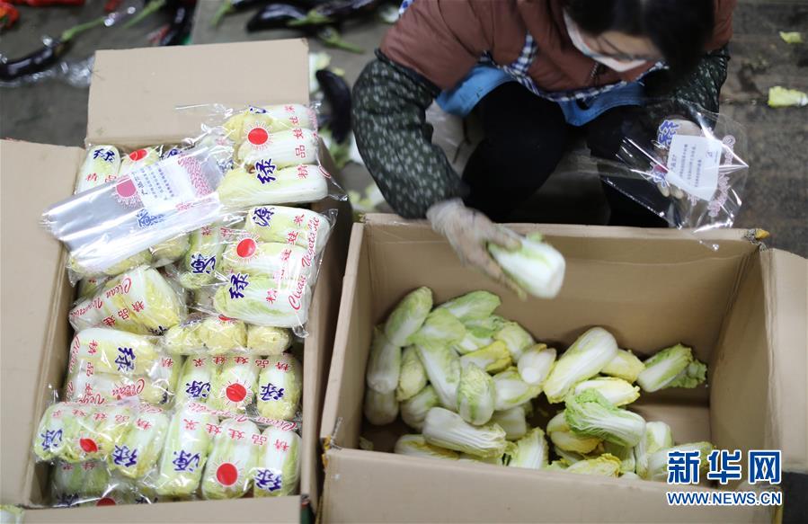 （聚焦疫情防控&middot;圖文互動）（2）特寫：蔬菜批發市場里感受&ldquo;春&rdquo;意