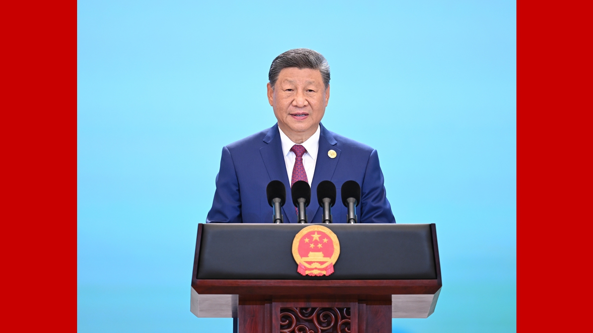 習(xí)近平和彭麗媛為出席2025年上海合作組織峰會的國際貴賓舉行歡迎宴會