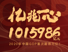 億兆一心！2020年中國GDP首次超百萬億！