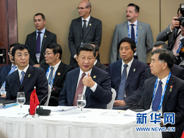 11月15日，金磚國家領導人非正式會晤在澳大利亞布里斯班舉行，中國國家主席習近平出席。新華社記者李學仁攝