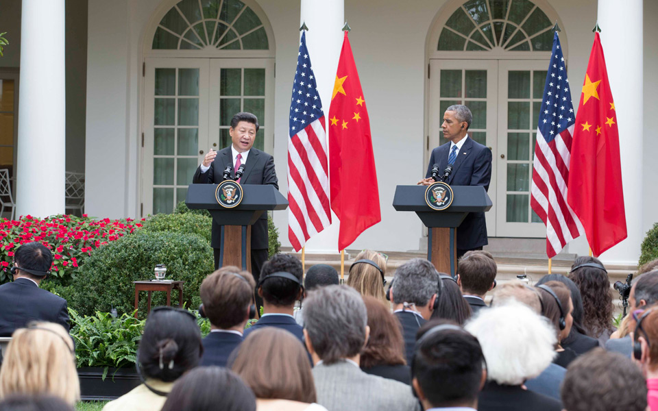 習近平同美國總統奧巴馬共同會見記者