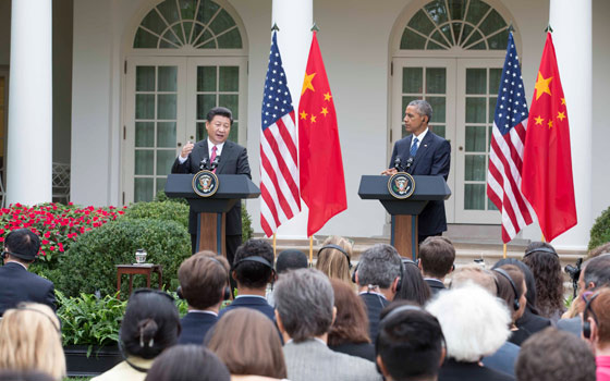 習近平同美國總統奧巴馬共同會見記者
